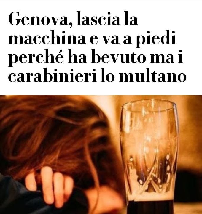 A Genova non si può passeggiare se si è alticci